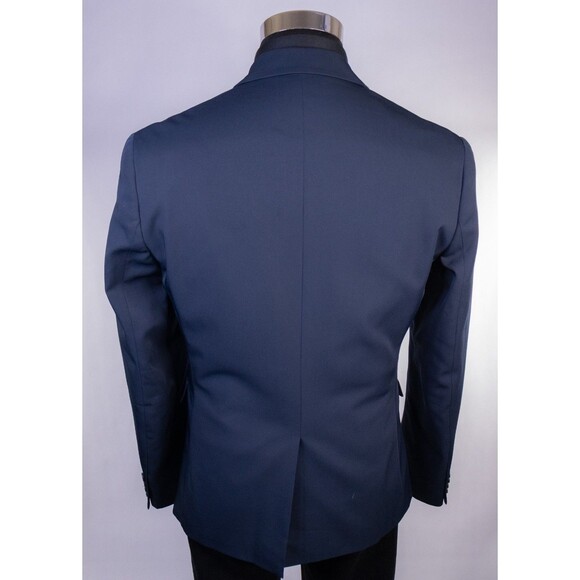 H&M Mens Blazer Jacket Size 40R Slim Fit Stretch Sport Coat Two Button Poly - Picture 8 of 14